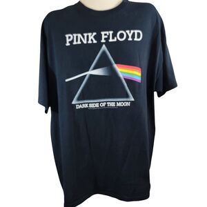 Pink Floyd Shirt Mens 2XL Black Dark Side Of The Moon Music Band Tee Cotton